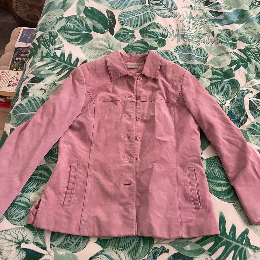 Pink Suede Jacket Vintage Medium